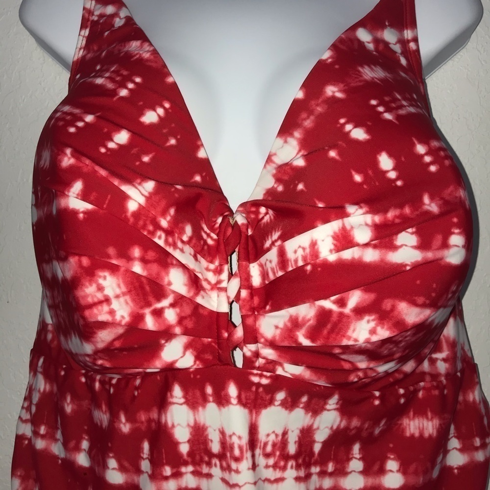 Cacique Swim Tie Dye Tankini Swimsuit Top 44DDD - Picture 2 of 9